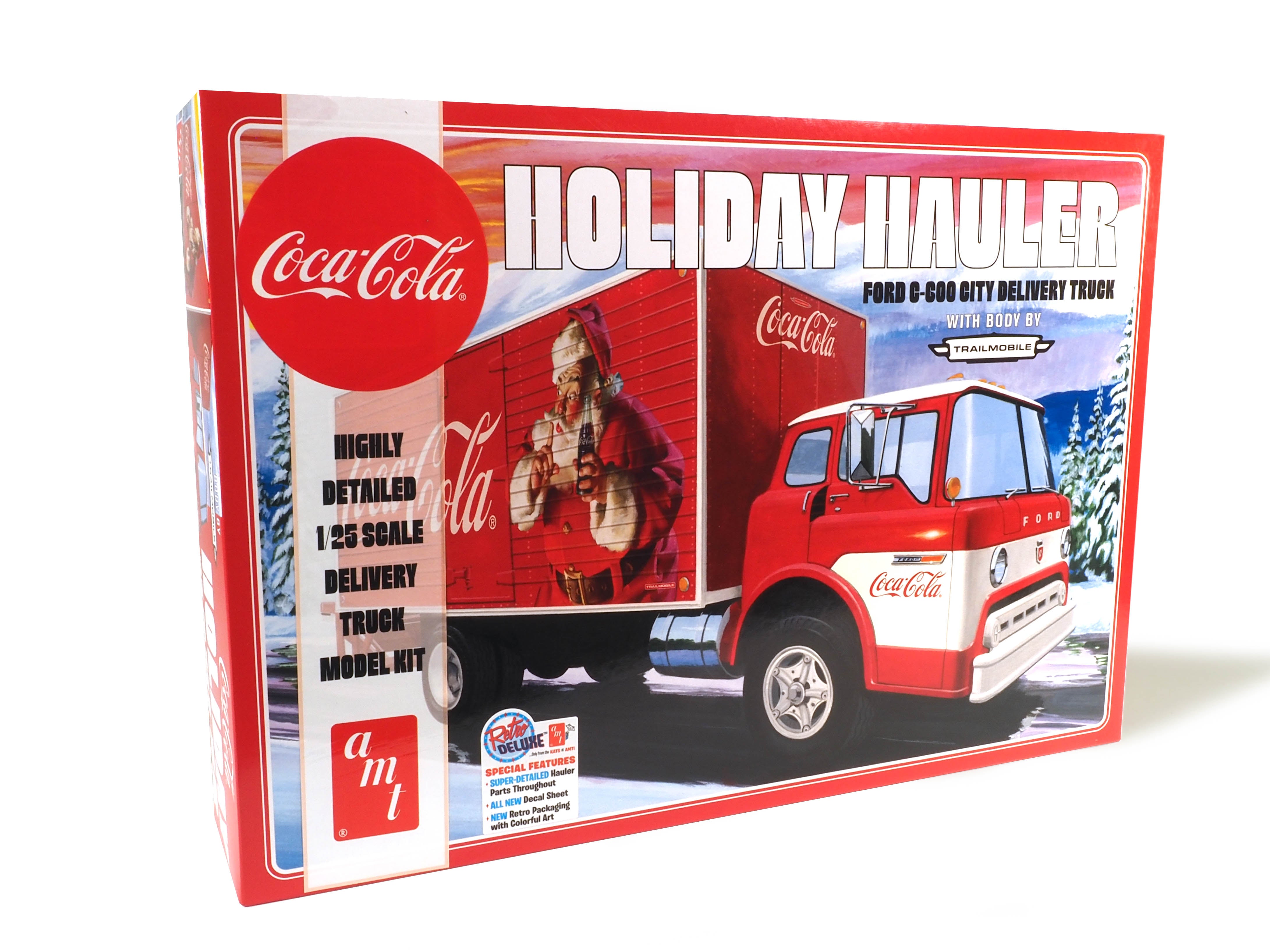 AMT Ford C-600 City Holiday Delivery Truck Coca-Cola 1:25 Scale Model Kit